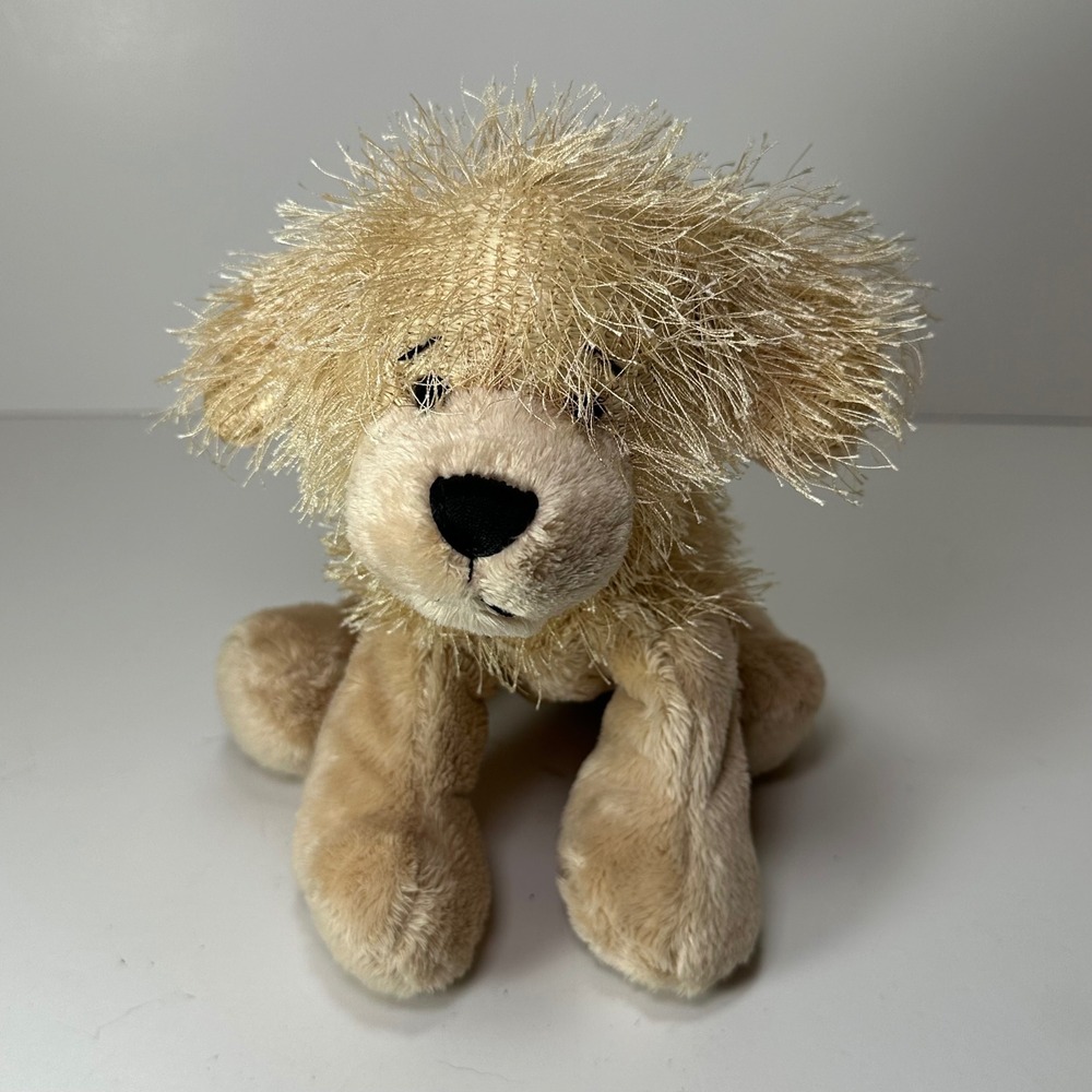Ganz Webkinz Golden Retriever Plush Stuffed Animal Tan Dog HM010 Tinsel Fur